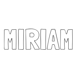 Online Created Coloring Page - MIRIAM Coloring Page