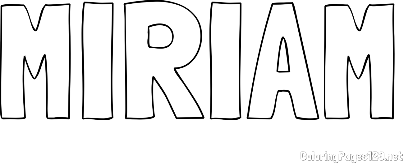 MIRIAM Coloring Page