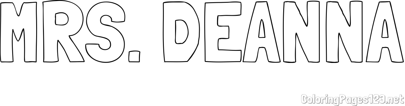 MRS. DEANNA Coloring Page