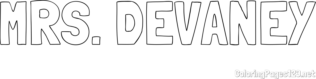 MRS. DEVANEY Coloring Page