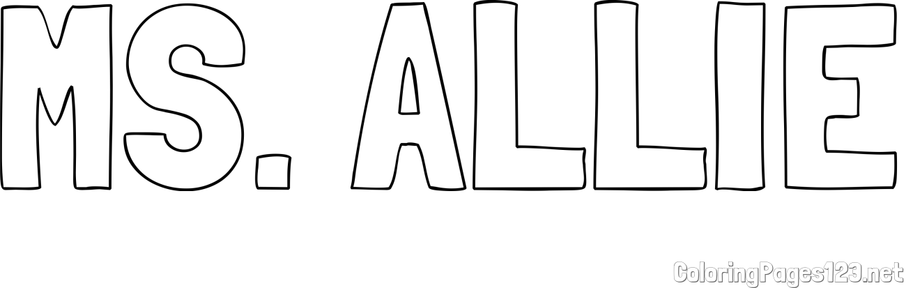MS. ALLIE Coloring Page
