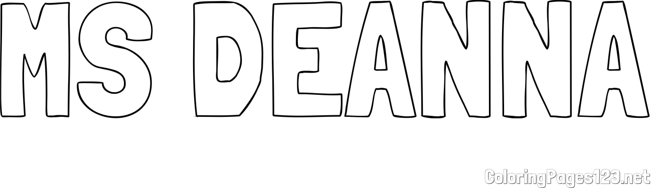 MS DEANNA Coloring Page