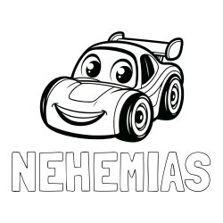 Online Created Coloring Page - NEHEMIAS Coloring Page and Children's Printable Coloring Page of a Racing Car