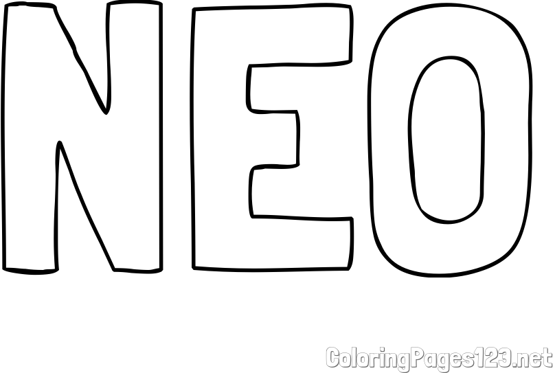 NEO Coloring Page