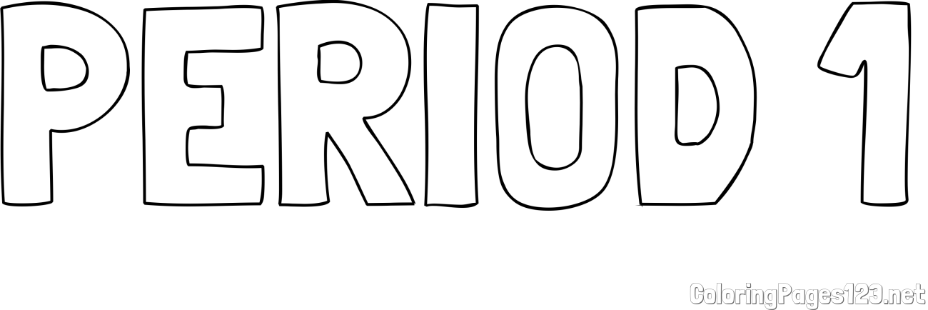 PERIOD 1 Coloring Page