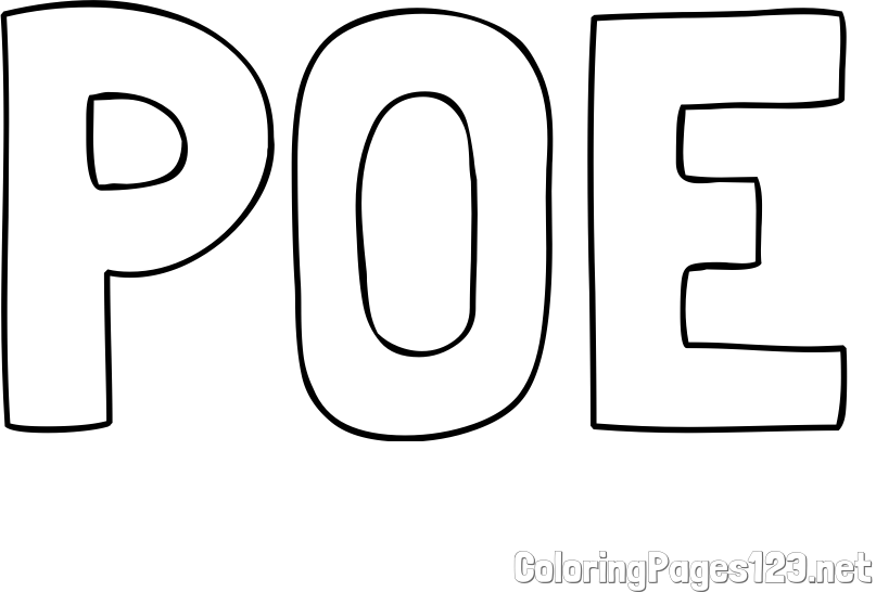 POE Coloring Page
