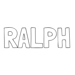 Online Created Coloring Page - RALPH Coloring Page
