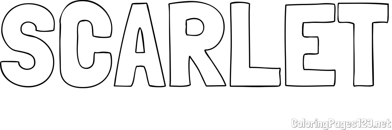 SCARLET Coloring Page