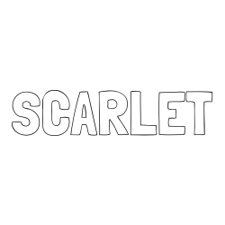 Online Created Coloring Page - SCARLET Coloring Page
