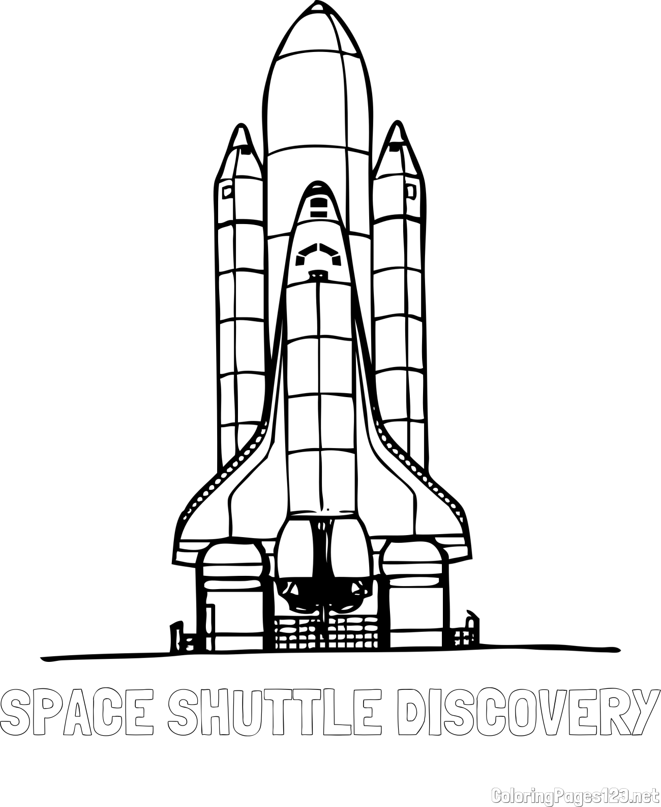 SPACE SHUTTLE DISCOVERY Coloring Page and Space Shuttle Coloring Page