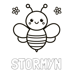 Online Created Coloring Page - STORMYN Coloring Page and Children's Bee Coloring Page