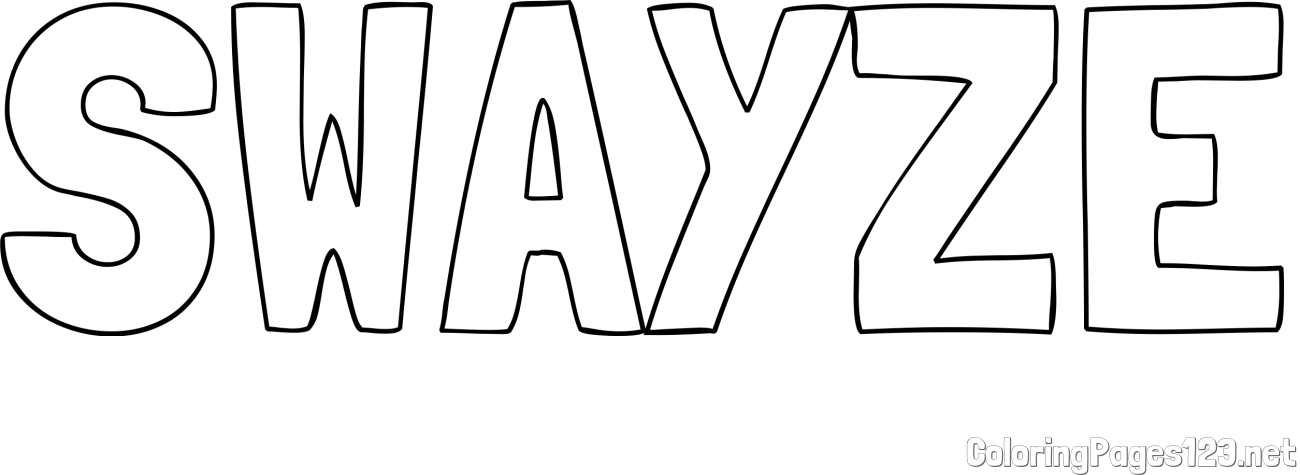 SWAYZE Coloring Page
