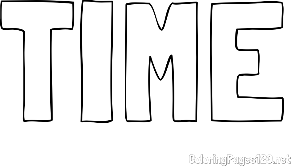 TIME Coloring Page