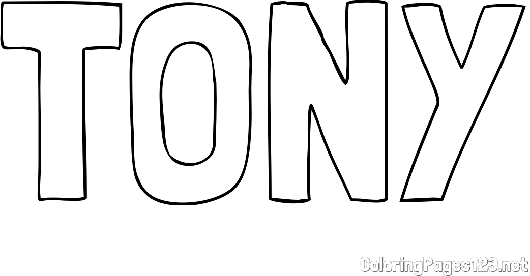 TONY Coloring Page