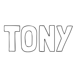 Online Created Coloring Page - TONY Coloring Page