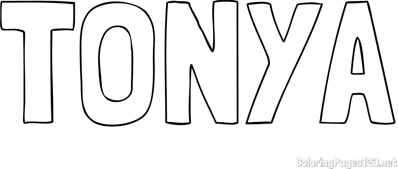 TONYA Coloring Page