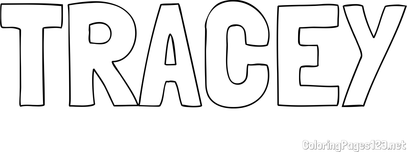 TRACEY Coloring Page