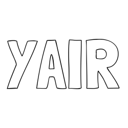 Online Created Coloring Page - YAIR Coloring Page
