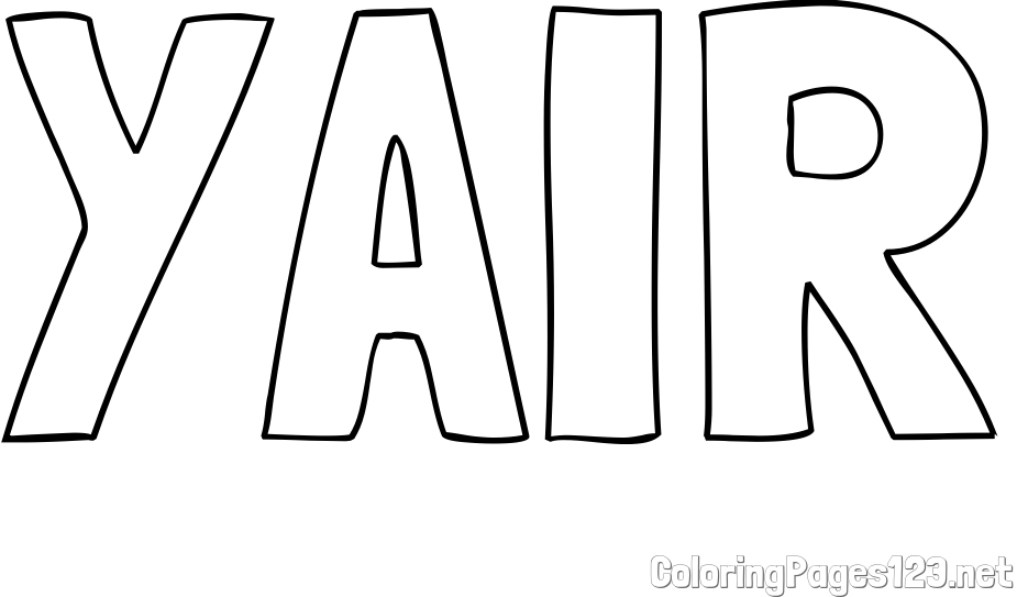 YAIR Coloring Page