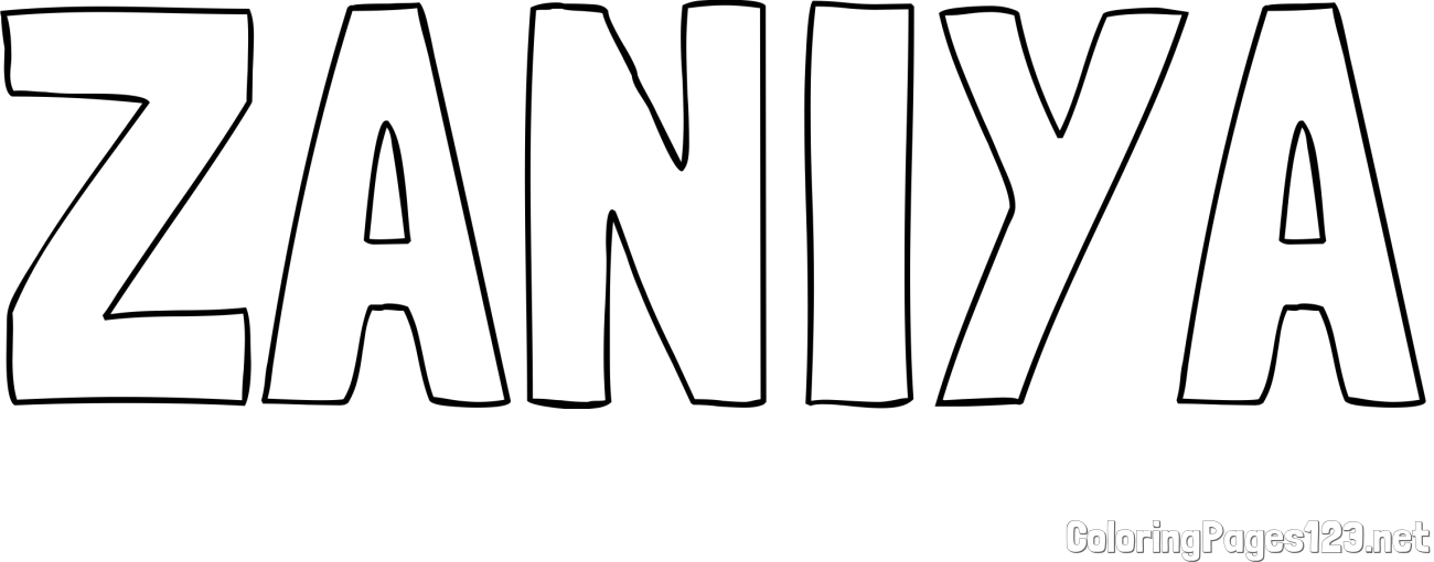 ZANIYA Coloring Page