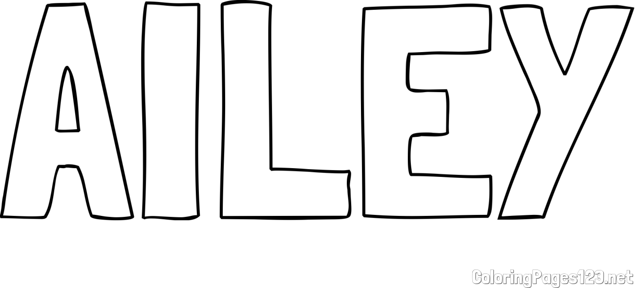 AILEY Coloring Page