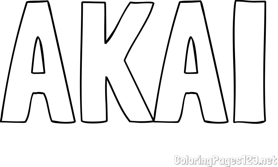 AKAI Coloring Page