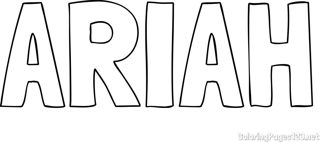 ARIAH Coloring Page