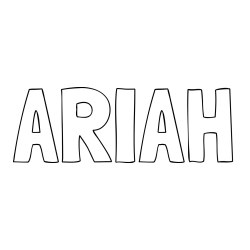 Online Created Coloring Page - ARIAH Coloring Page