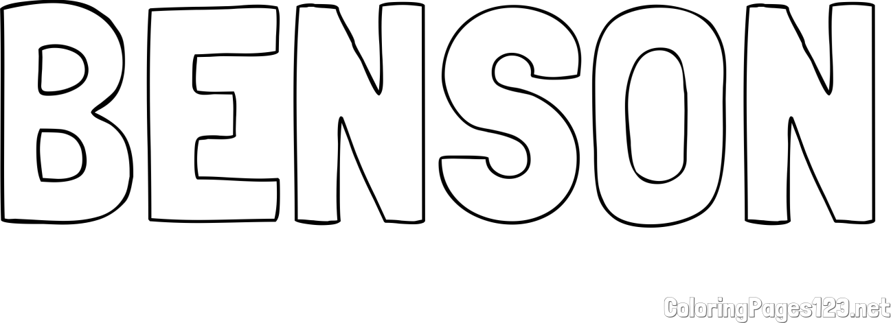 BENSON Coloring Page