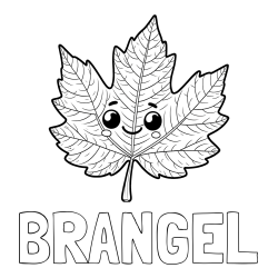 Online Created Coloring Page - BRANGEL Coloring Page and Smiling Leaf Coloring Page for Kids