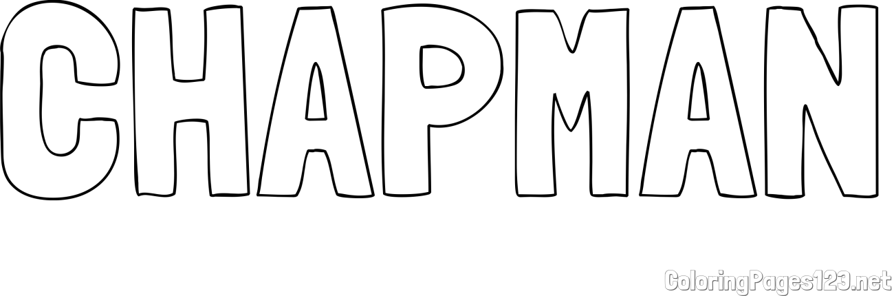 CHAPMAN Coloring Page
