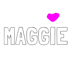 Pobarvana pobarvanka - MAGGIE Coloring Page