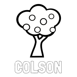 Online Created Coloring Page - COLSON Coloring Page and Apple Tree Coloring Page