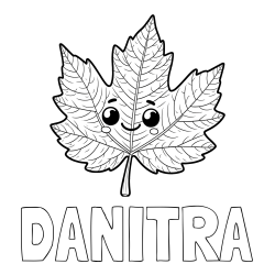 Online Created Coloring Page - DANITRA Coloring Page and Smiling Leaf Coloring Page for Kids