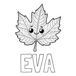 Online Created Coloring Page - EVA Coloring Page and Smiling Leaf Coloring Page for Kids
