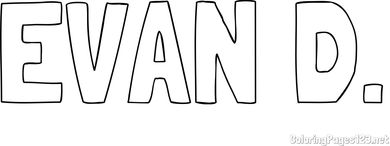 EVAN D. Coloring Page