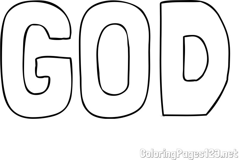 GOD Coloring Page