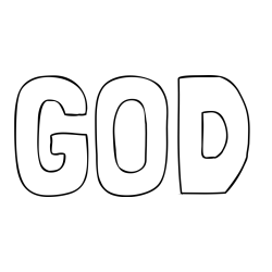 Online Created Coloring Page - GOD Coloring Page
