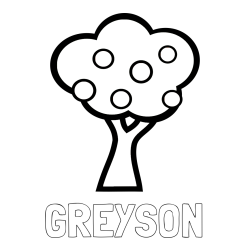 Online Created Coloring Page - GREYSON Coloring Page and Apple Tree Coloring Page