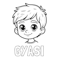 Online Created Coloring Page - GYASI Coloring Page and Boy Face Coloring Page