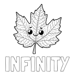 Online Created Coloring Page - INFINITY Coloring Page and Smiling Leaf Coloring Page for Kids