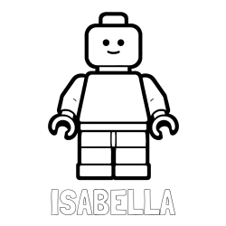 Online Created Coloring Page - ISABELLA Coloring Page and Easy LEGO Character Coloring Page