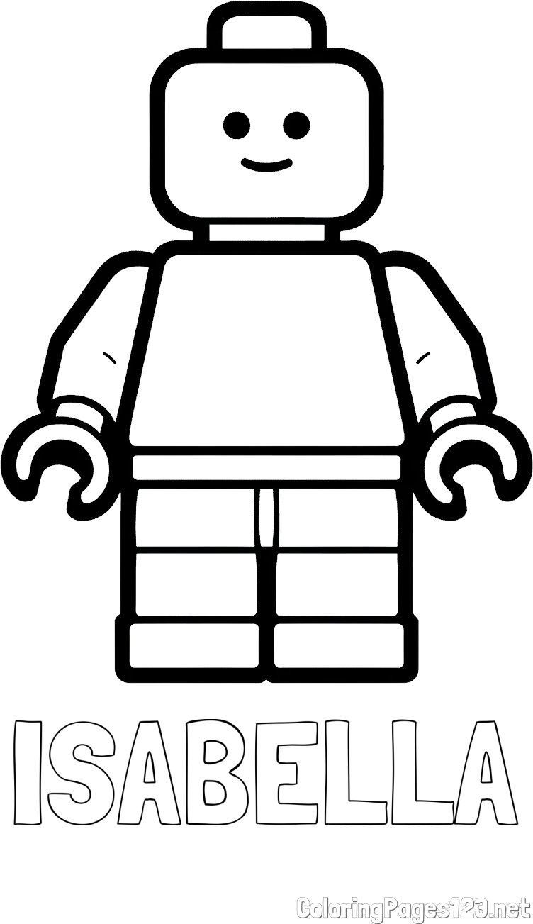 ISABELLA Coloring Page and Easy LEGO Character Coloring Page
