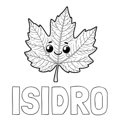Online Created Coloring Page - ISIDRO Coloring Page and Smiling Leaf Coloring Page for Kids