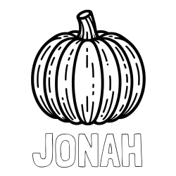 Online Created Coloring Page - JONAH Coloring Page and Easy Pumpkin Coloring