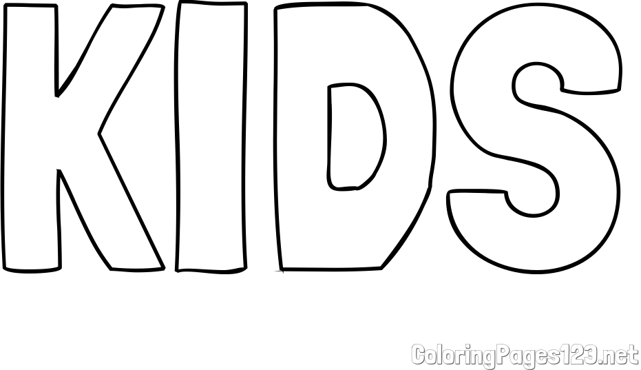 KIDS Coloring Page