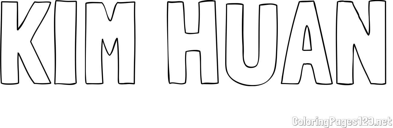 KIM HUAN Coloring Page