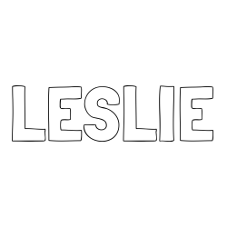 Online Created Coloring Page - LESLIE Coloring Page