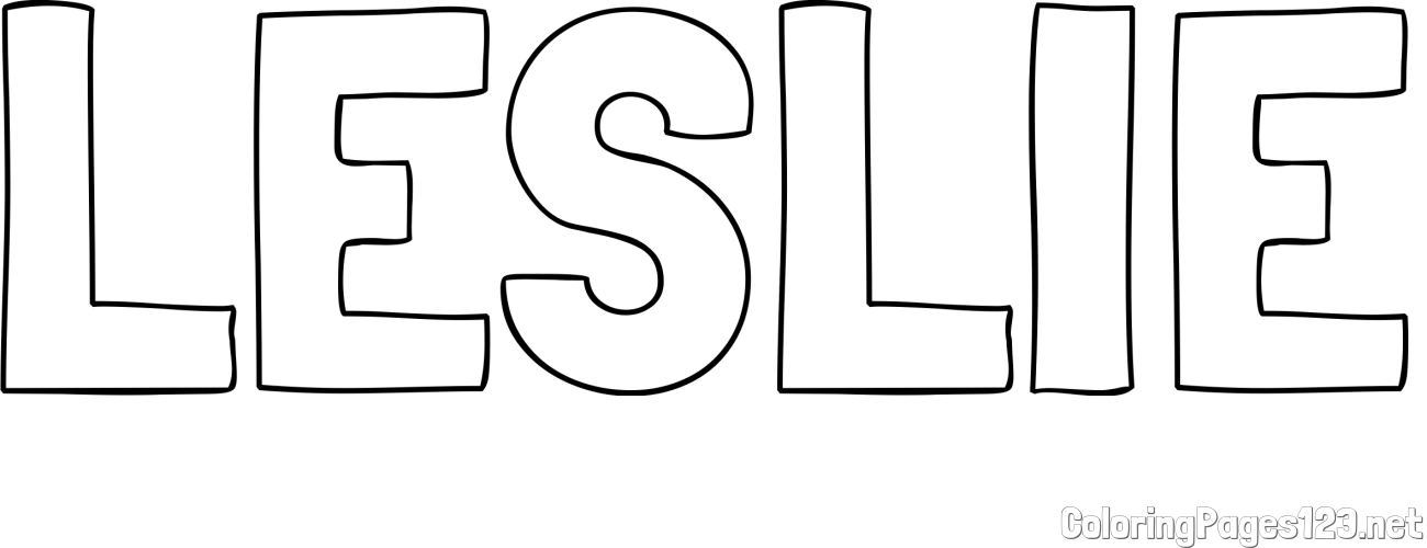 LESLIE Coloring Page