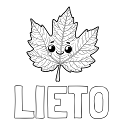 Online Created Coloring Page - LIETO Coloring Page and Smiling Leaf Coloring Page for Kids